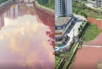 广西田林一河水变红 官方通报：已初步找到并切断水体颜色异常源头